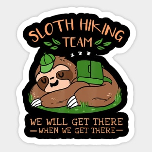 Sloth Hiking Team Sticker
